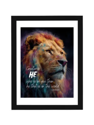 Greater is He - Christian Framed Poster WallArt 18x24"