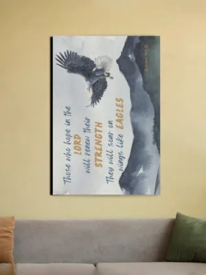 Fly Like Eagles - Christian Canvas Wall Art 20x30"