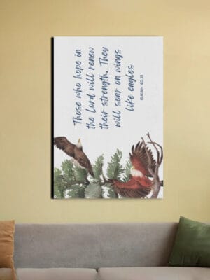 Isaiah 40:31 Christian Canvas Wall Art 20 x 30"