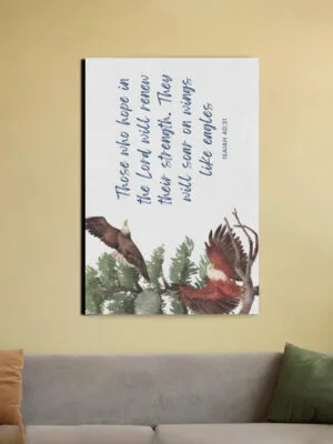 Isaiah 40:31 Christian Canvas Wall Art 20 x 30"