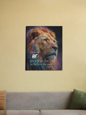Greater is He - Christian Canvas WallArt 16x20"